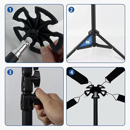 Miniatura 8 de WOMACO Postes de soporte para cubierta de muebles de patio, poste de metal ajustable para sofá de patiomesa, soporte de cubierta de juego de comedor