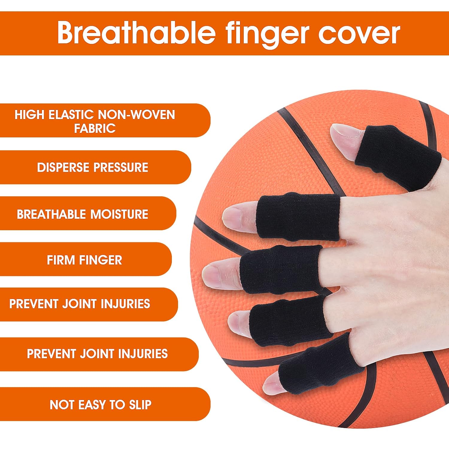 Yolev 10 Finger Splint Trigger Finger Splint Protectors Thumb Braces Support Elastic Finger Splint Compression Protector Braces for Relieving Pain Arthritis Aids