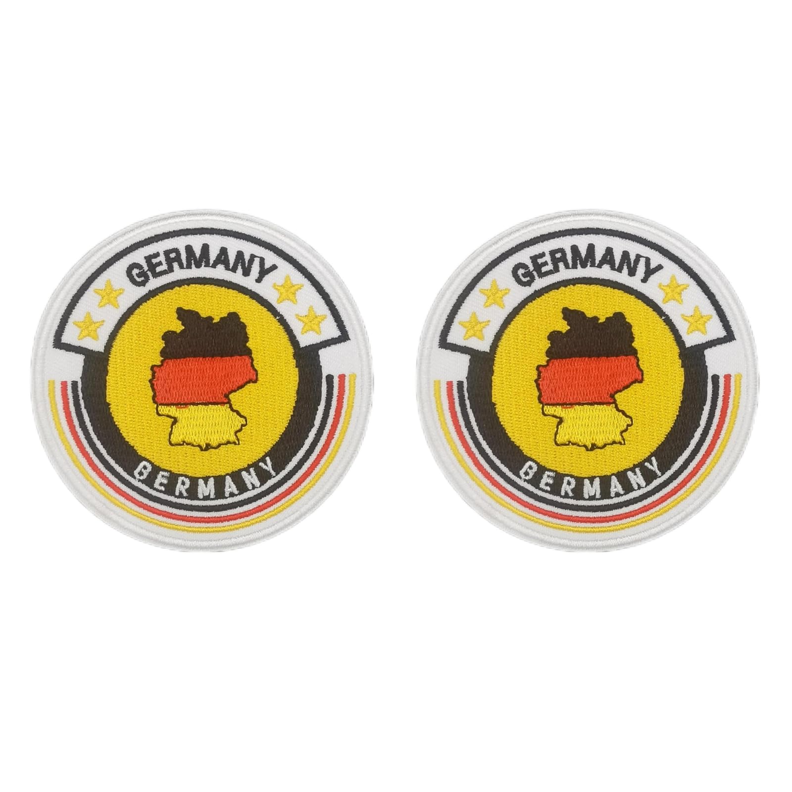 Germany Flag Shield Patch Iron On Embroidered Applique Patches Tactical National Flags Emblem Badge 2PCS