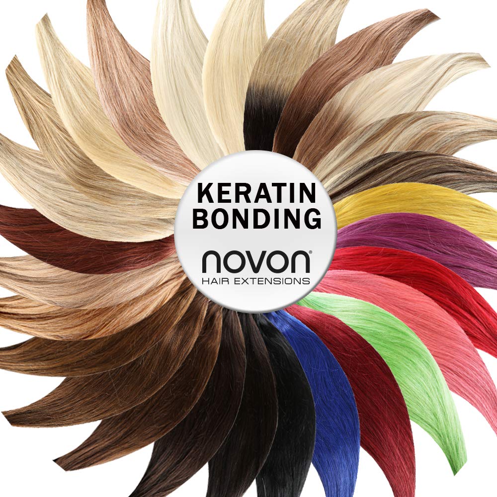 Keratin Bonding - # 60 - WEISSBLOND - 60cm - 50 Strähnen - 1g - 100% Remy Echthaar Haarverlängerung U-Tip Extentions by NOVON Hair Extensions mit sehr hoher Qualität