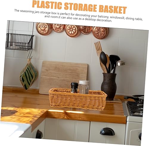 Miniatura 6 de UPKOCH Organizador de escritorio multifunción estilo pastoral, conveniente caja de almacenamiento para tarros de especias para cocina, comedor y