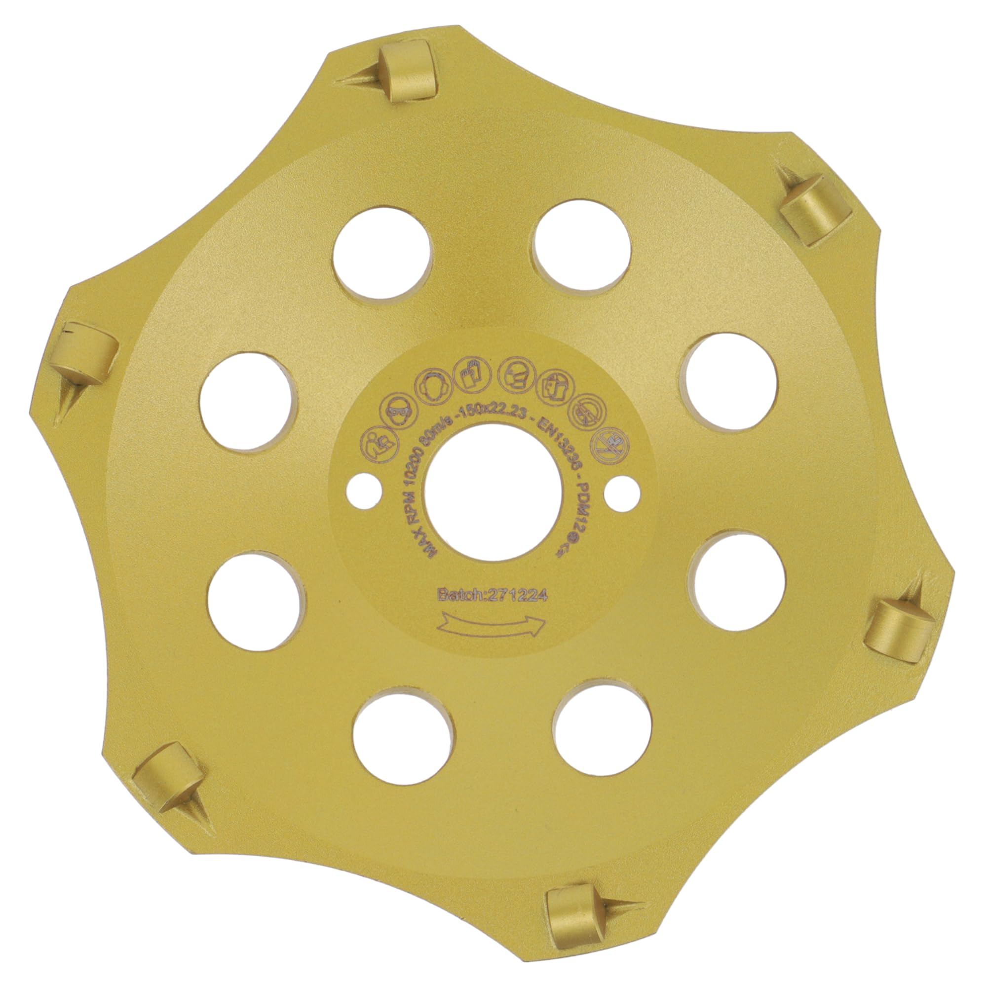 PRODIAMANT PKD - Muela de diamante de 150 mm para amoladora angular de hormigón, 6 segmentos para hormigón, pavimento y revestimientos adhesivos
