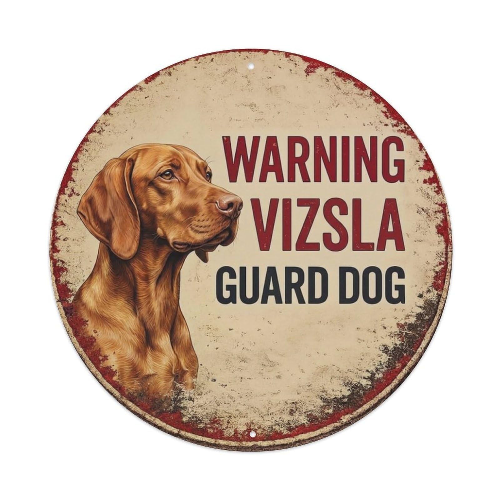 Tgrcjimh Style Metal Tin Sign Vintage Warning Vizsla