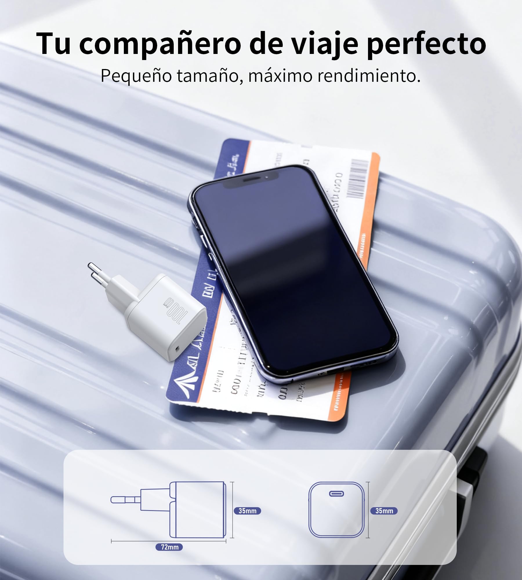Mukiya Ładowarka USB C 100 W, Mini GaN, zasilacz PD z PPS, kompatybilna z MacBook Pro/Air, Pixelbook, ThinkPad, iPad Pro, iPhone 17/16/15 Series, Galaxy S25/S24/S23