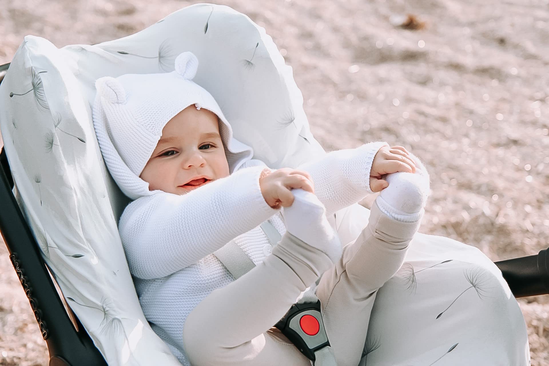 Doll -autostoelbeschermer, Pluche Poppenveiligheidszitje, Klein Gevulde