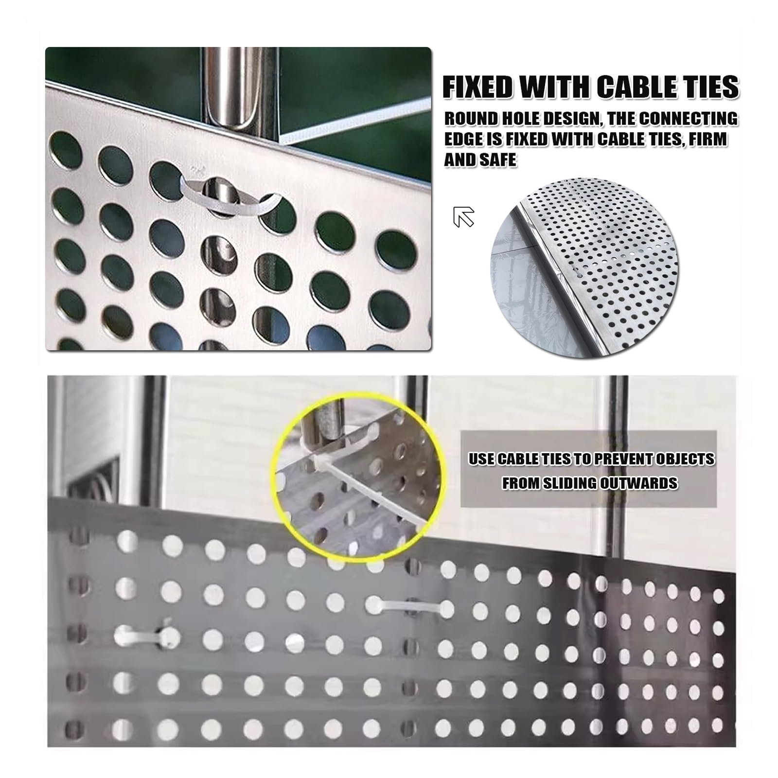 Tôle perforée déployée en acier inoxydable 304, treillis métallique à monter soi-même, tôle perforée for la protection décorative des balustrades de balcon(W20*L400cm/W7.87*L157.4in)