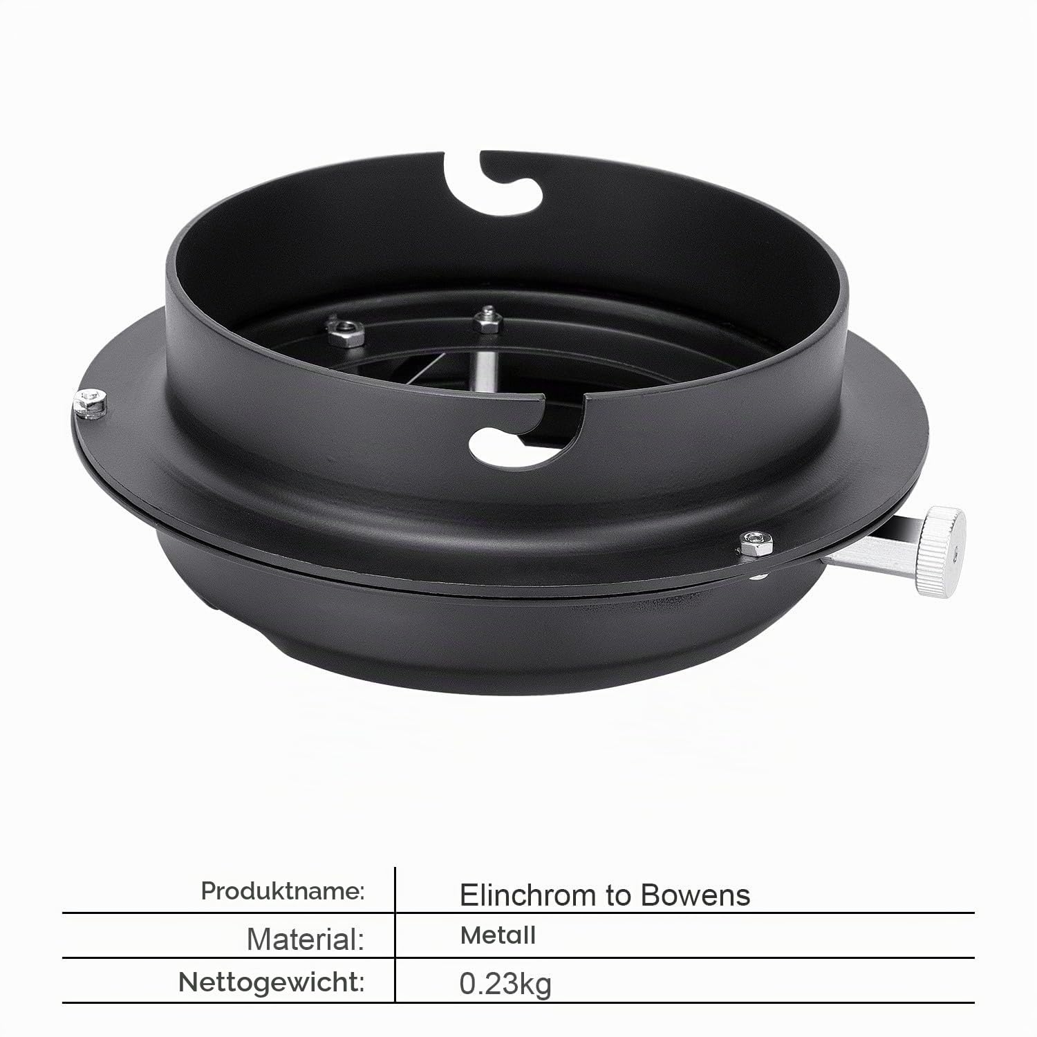 Fomito Adapterring Elinchrom Speedring zu Bowens-Halterung, Konverter, Adapter, für Softbox, professionelle Fotografie