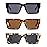 JM Fully Magnified Reader Sunglasses Women with Spring Hinge, Trendy Square Sunglasses with Readers Built-in 3 Pack +2.5