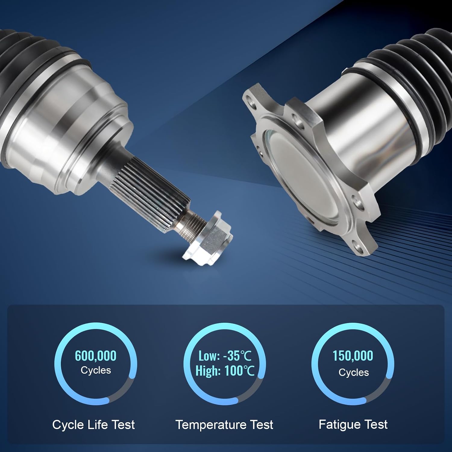 ODM Pair Front CV Axle Shaft Fit For Ford 1997-2002 Expedition, 1997-2003 F-150, 1997-1999 F-250, for Lincoln 1998-2002 Navigator, Driver and Passenger Side CV Axles set # 662112