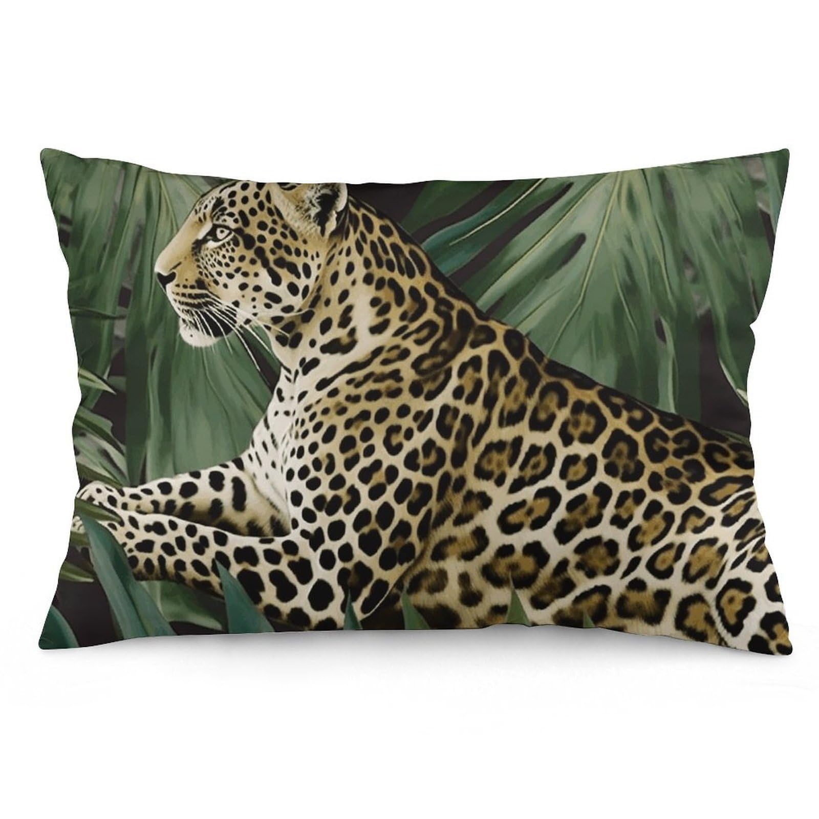 NTVOWPZO 2 Pack Decoration Throw Pillow Covers 12 "x20 Pillowcases Covers Leopard Palm Leaf Pillowcases Modern Farmhouse Home Decor Sofa Cushions Covers for Couch Bed Living Room