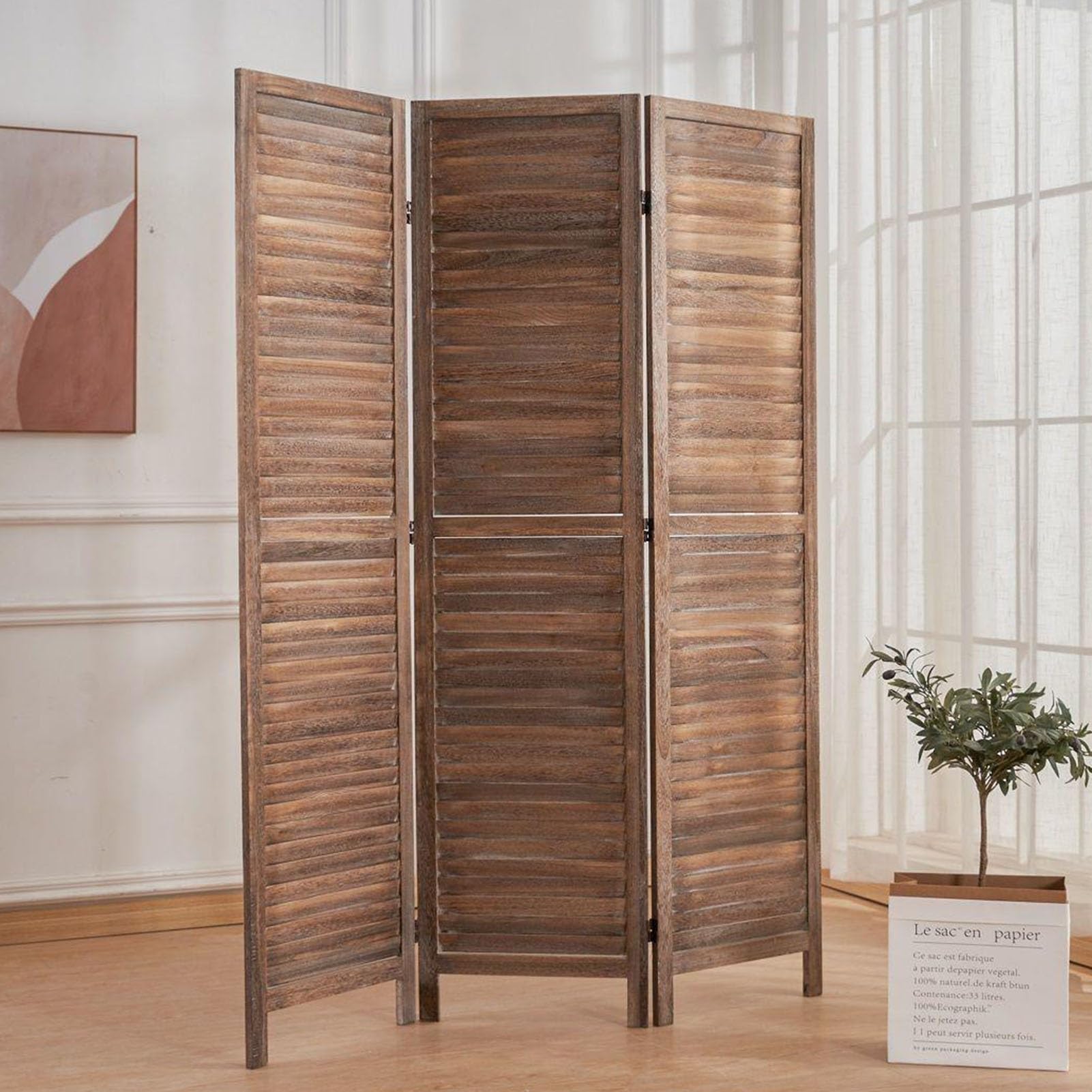 Écran De Confidentialité De Séparation De Pièce Pliable À 3/4/5/6 Panneaux, Écran De Séparation Mural Indépendant Portable, Adapté Au Café/Salon De Thé/Restaurant, Hauteur 170 Cm (Size : W45xH170/4pa