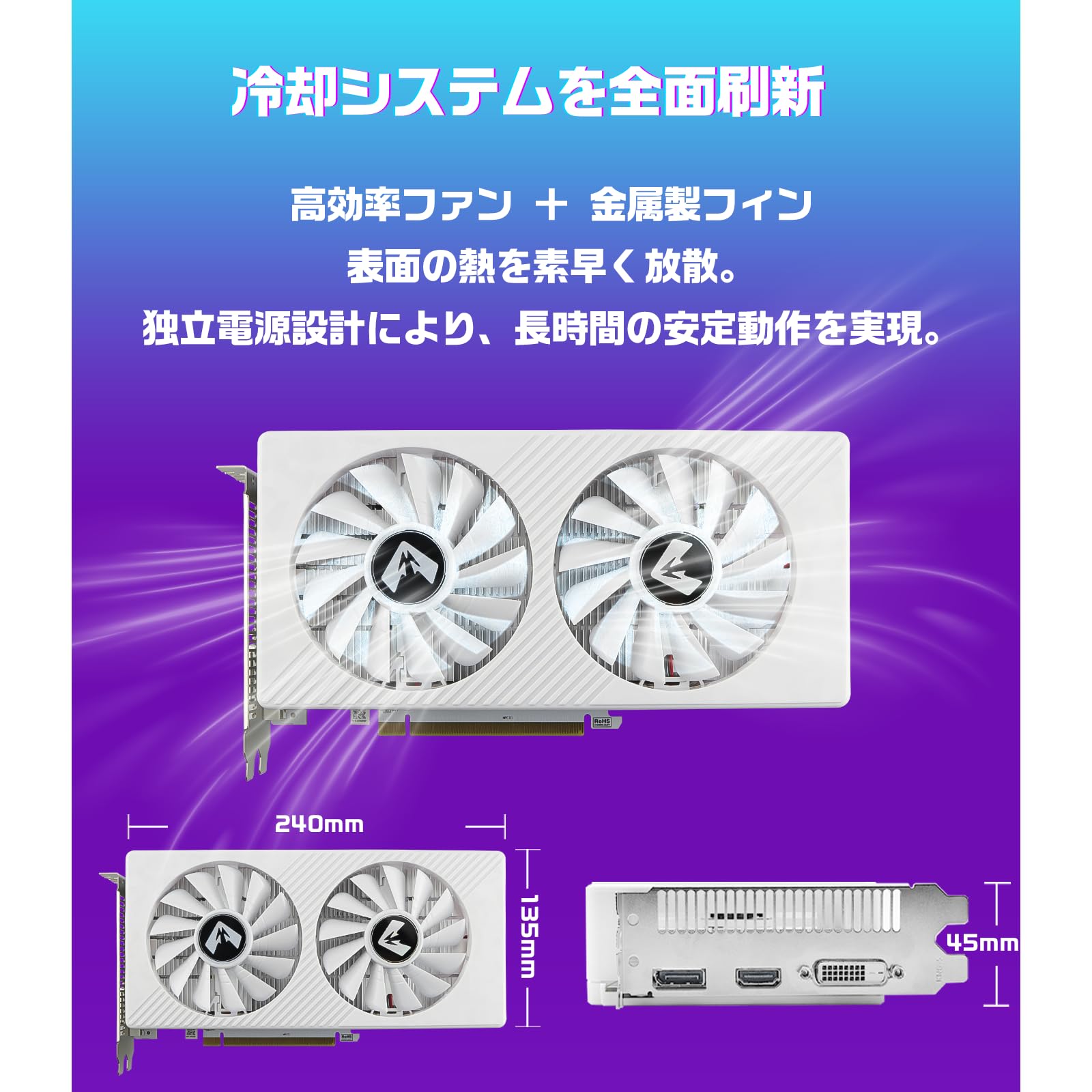 Amazon | MOUGOL AMD Radeon RX 580 8GB グラフィックボード 【日本
