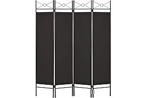 Best Choice Products 6ft 4-Panel Black Room Divider