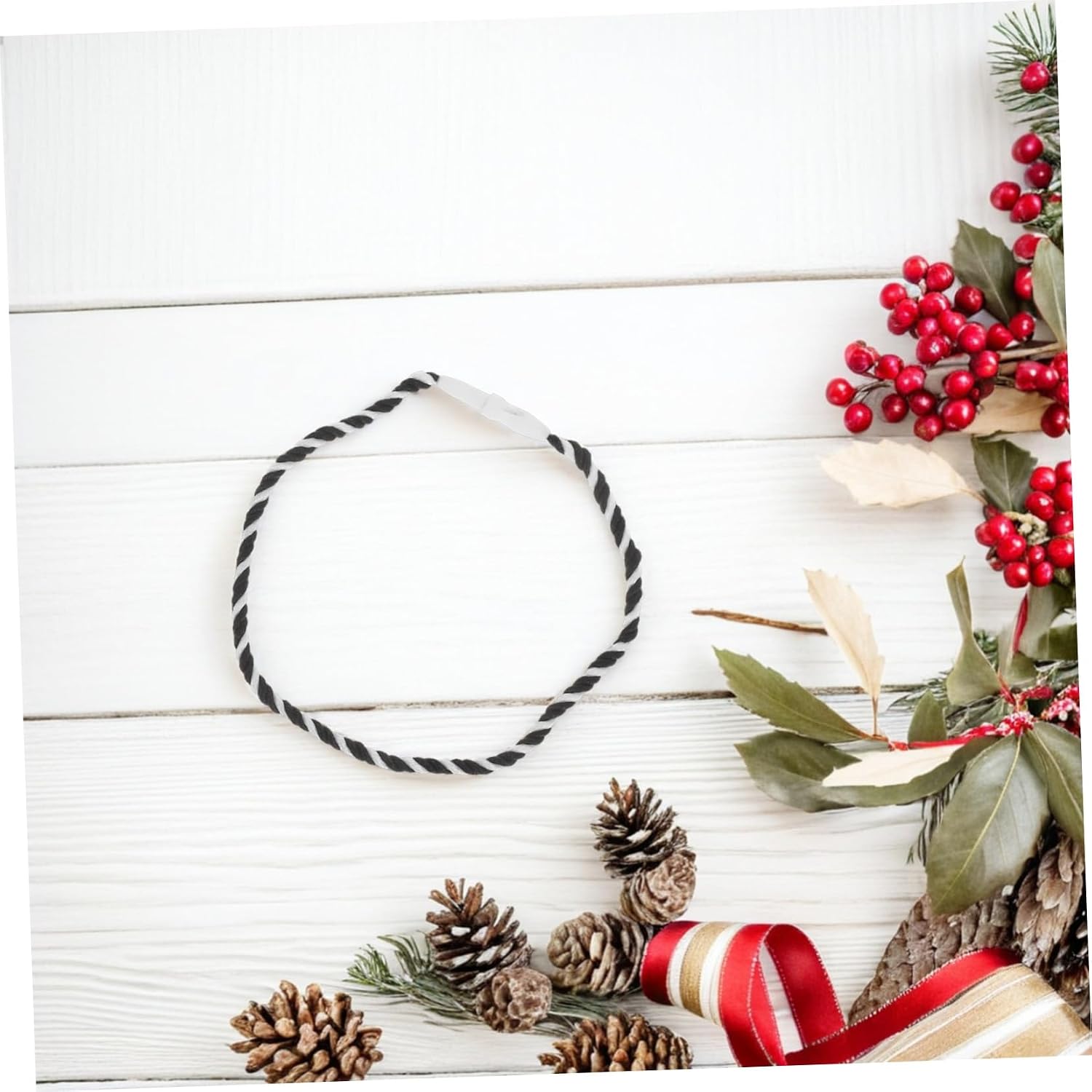Ciieeo 500Pcs Locking Ornament Hooks Rustic Cotton Ropes with Snap Lock Fasteners for Easy Holiday Decoration for Christmas Tree and Festive Events