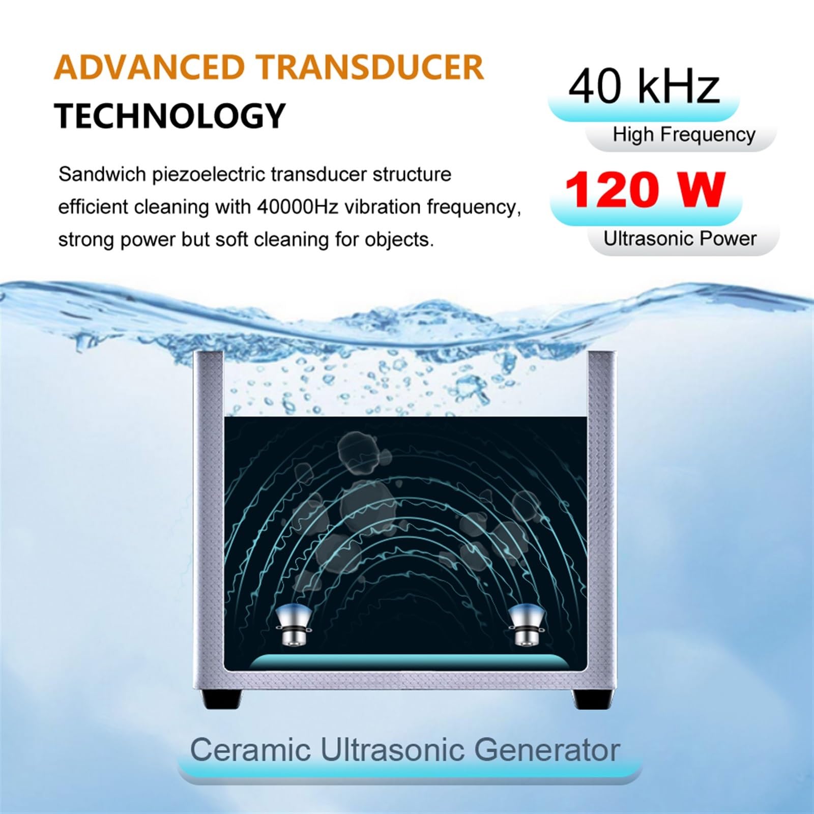 120W 2L Kąpiel Ultradźwiękowa Zegar Cyfrowy Myjka Ultradźwiękowa Kąpiel Sonicator Biżuteria Monety E-cig Części Narzędzia Do Manicure(ABS-010-60W)