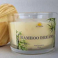 Vela Aromática Artesanal, 9 Fragrâncias Disponíveis, Baunilha, Capim Limão, Lavanda, Bamboo, Alecrim (Bamboo Dreams)