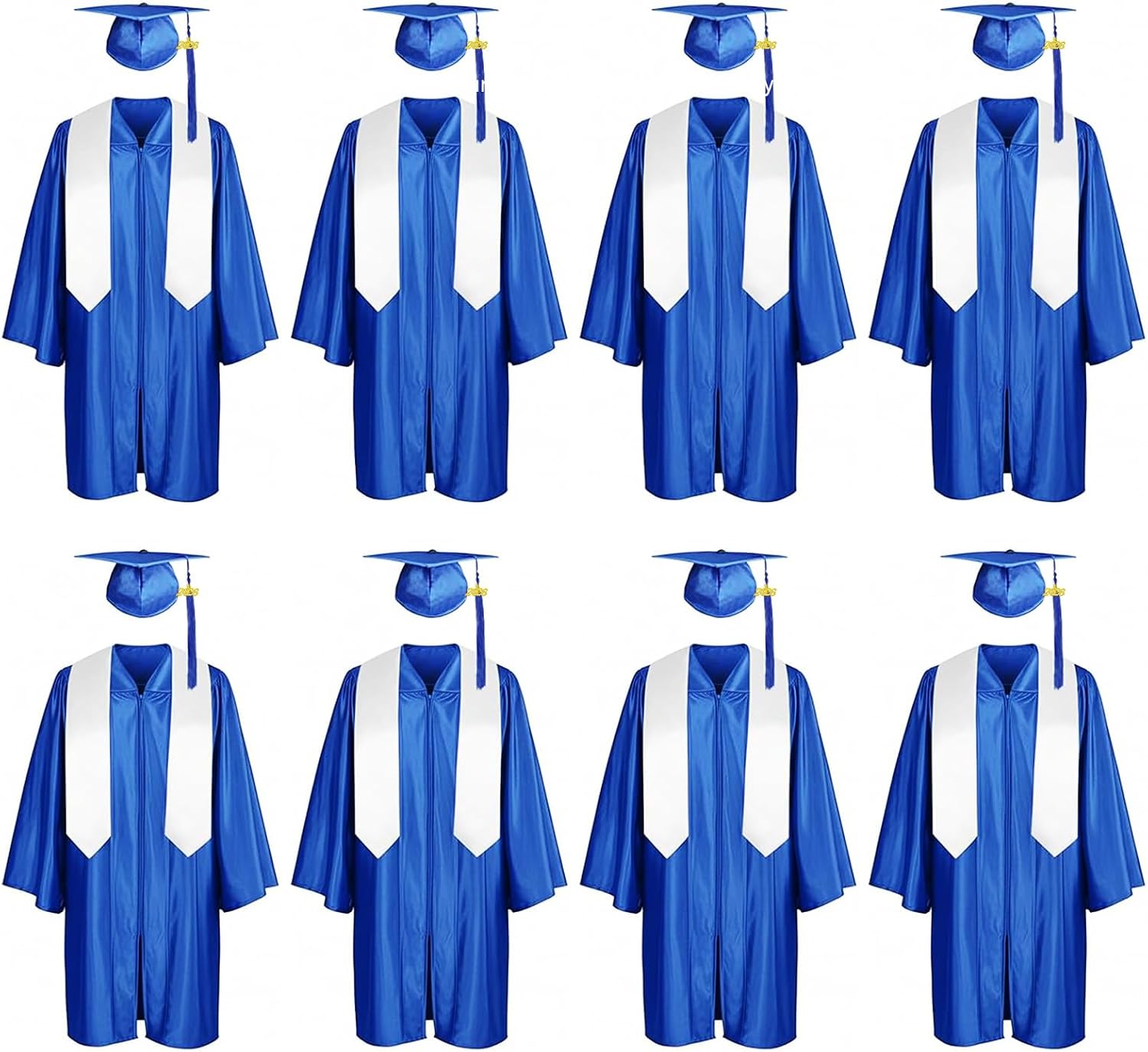 8 Set Kindergarten Graduation Gown Grad Cap Set, 2026 Preschool Graduation Outfit with Gown Cap tassel and Stole for Kids
