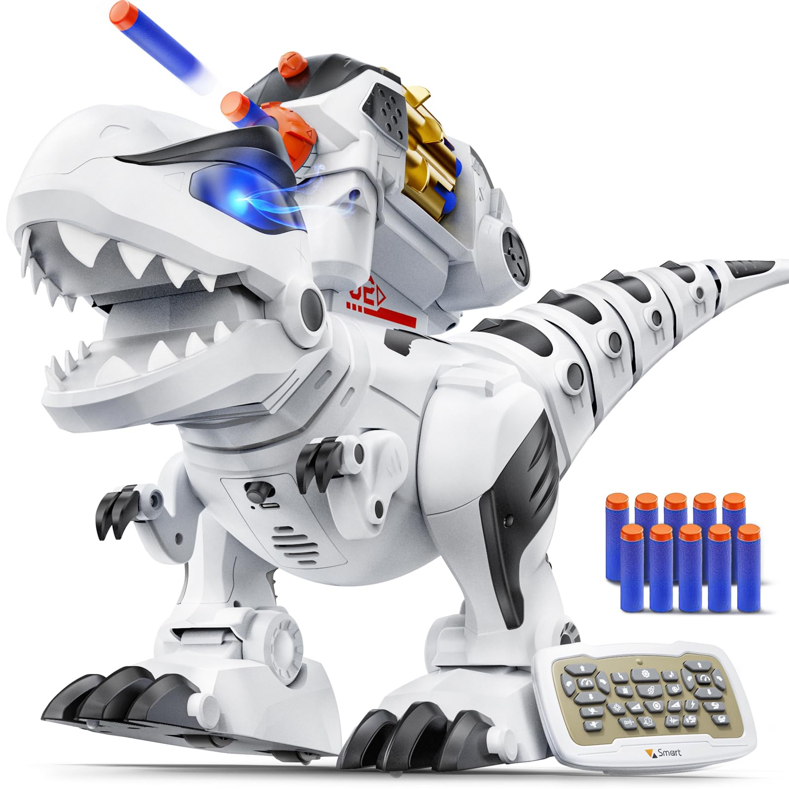 Ruko 8809 Remote Control Robot Dinosaur Toys for Kids, Large Rechargeable Toys, STEM Programmable Interactive with Sound Effects, Birthday Gifts for Boys & Girls Age 3 4 5 6 7 8