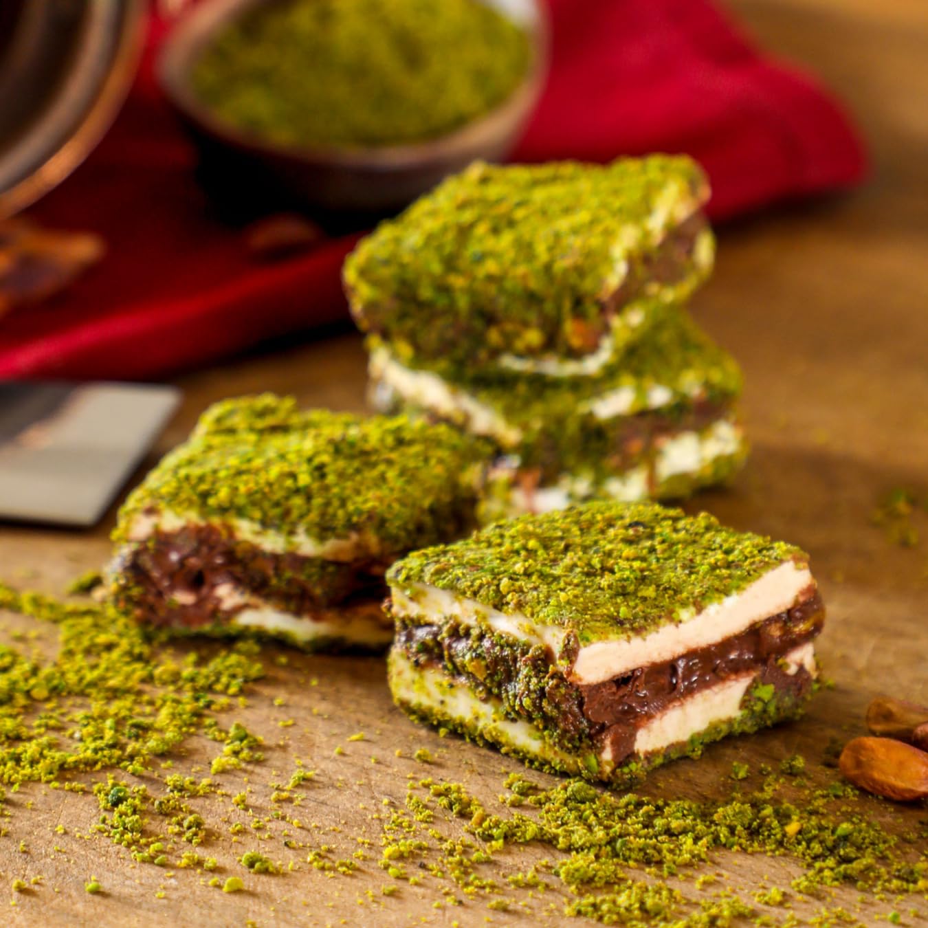 Pistachio Chocolate Bohça Turkish Delight, 0.55 lb