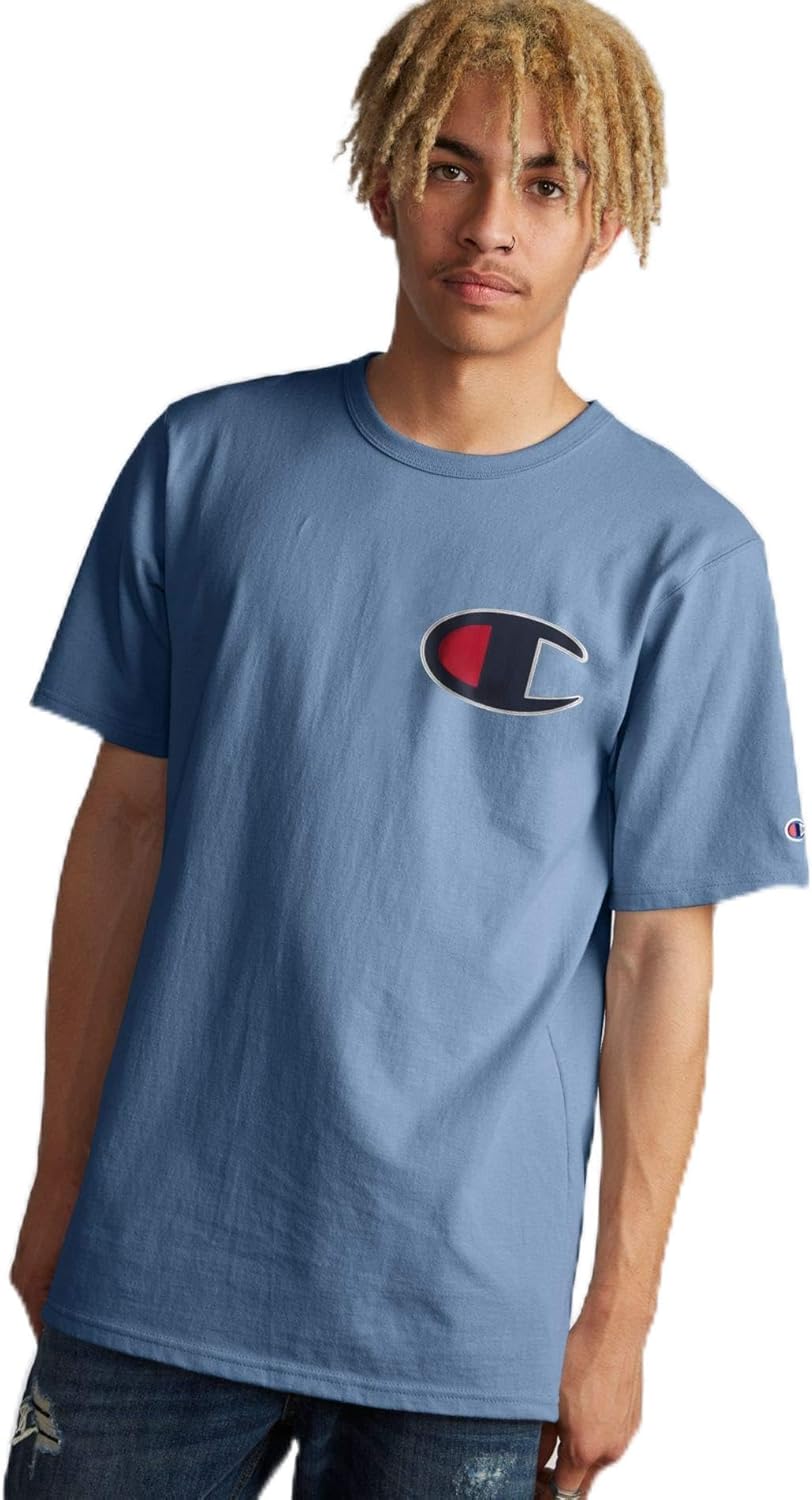 Champion Mens Short-Sleeve Tee, M, Black