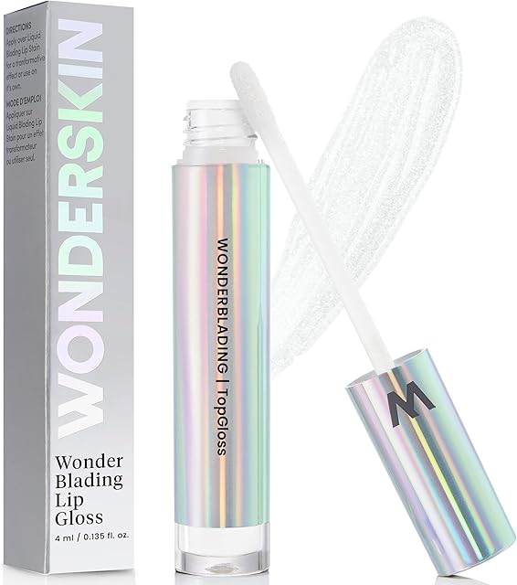 Wonderskin WONDER BLADING Top Gloss - Gloss à Lèvres, Finition Ultra-Brillante, Maquillage Bleu pour les Lèvres (przezroczysty połysk)