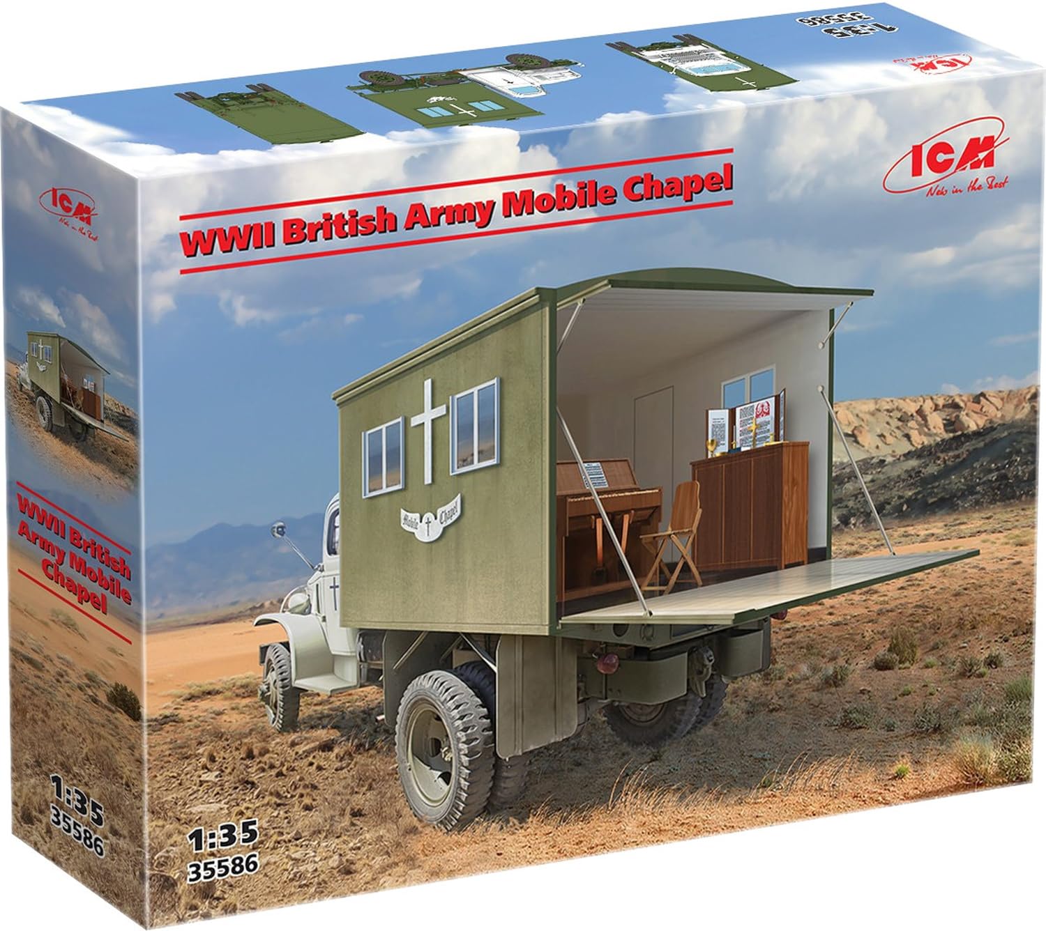 ICM 35586 1:35th scale WWII British Army Mobile Chapel
