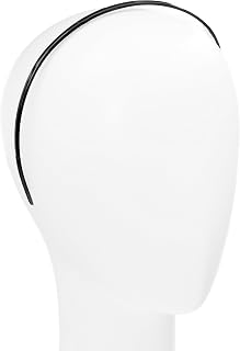 France Luxe 1/8" Ultracomfort Headband for Women, Nacro Black | Flexible No-Slip Band with Gentle Teeth, All-Day Comfort