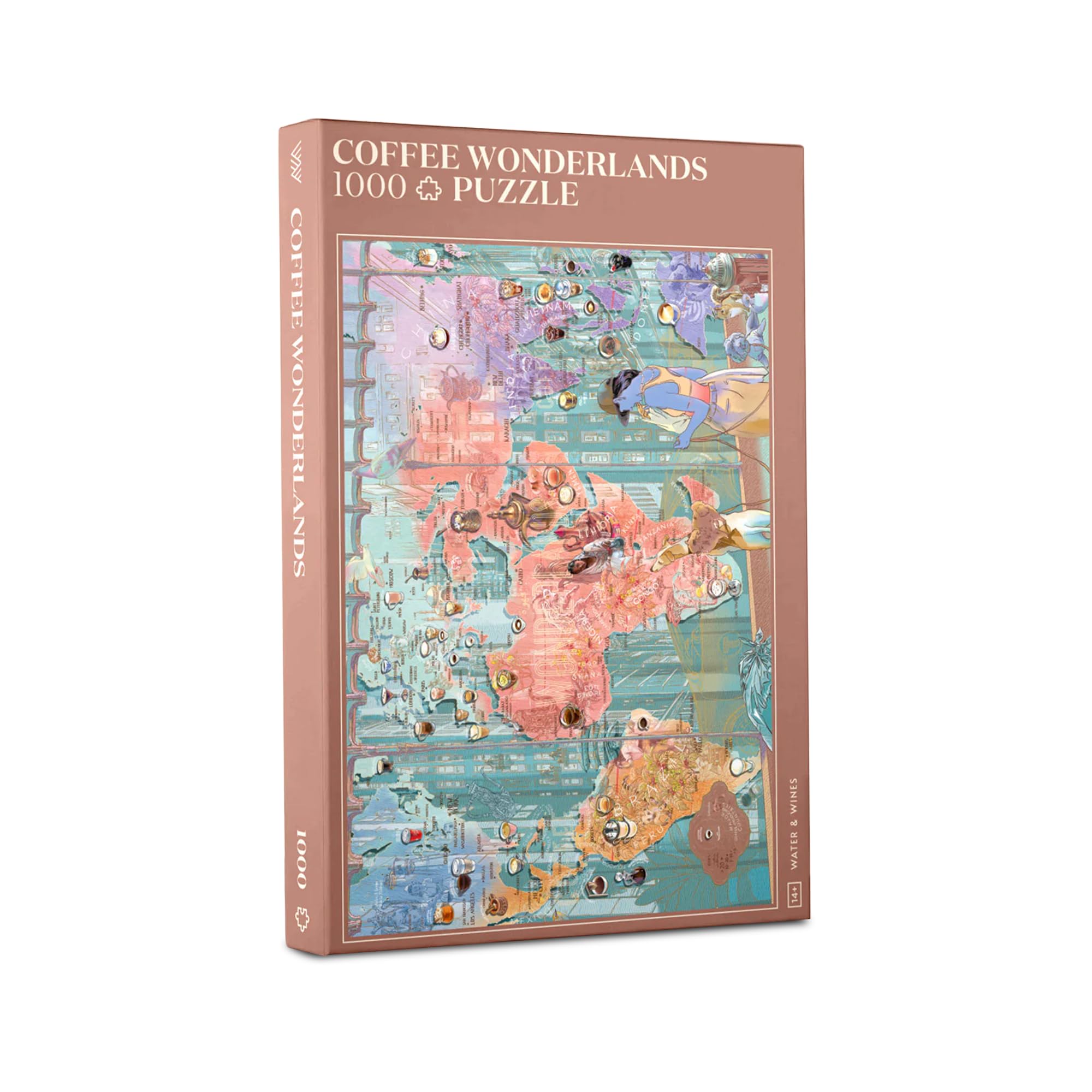 Coffee Wonderland Puzzle - 1000-Piece Puzzles for Adults - Hand-Drawn Jigsaw Puzzle - Exploration of Coffee Flavors, Recipes & Origins Around the World — image 1