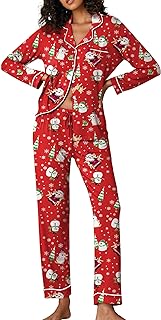 Pajamas Women's Long Sleeve Sleepwear Soft Button Down Loungewear Pjs Lo...
