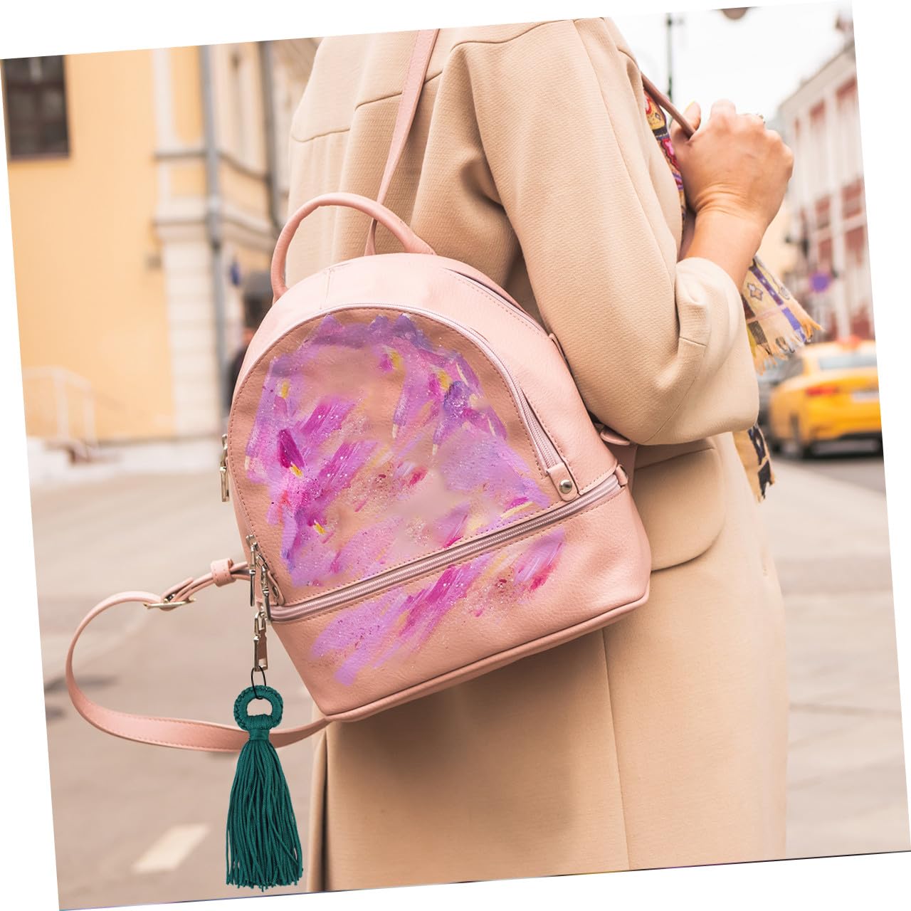NUOBESTY Stk Ring Quaste Anhänger schlüsselanhänger merksam fußkettchen anklet Halskette Anhänger fußringe handtasche lesezeichen seidig kleine Quasten Telefon Handy schmücken Polyester