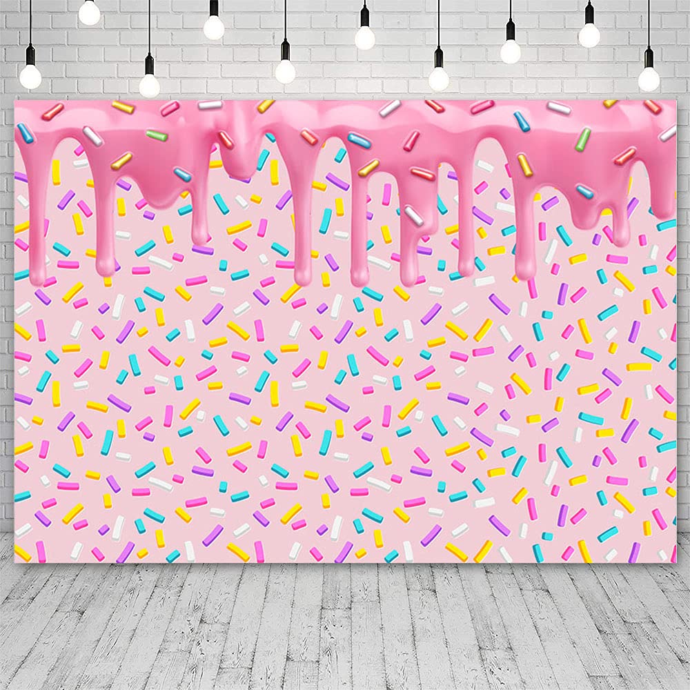 Sprinkle Fotohintergrund – Buntes Konfetti & Donut Motiv, 2,1 X 1,5 M, Perfekt Für Geburtstagspartys & Babyshowers