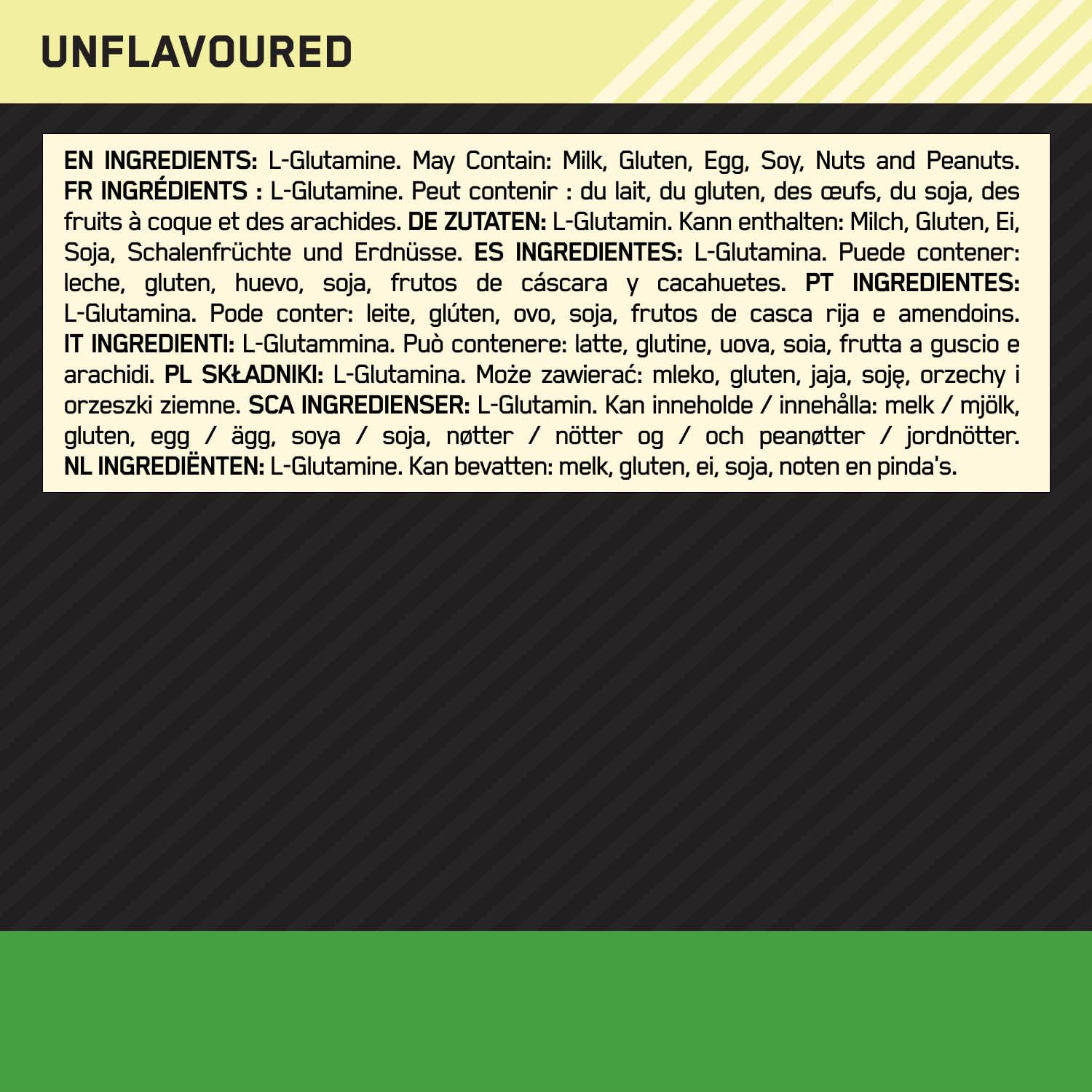 Optimum Nutrition Glutamin-Pulver, l-Glutamin-Aminosäure-Pulver, Nahrungsergänzungsmittel vor und nach dem Training Shake, nicht aromatisiert, 123 Portionen, 630 g