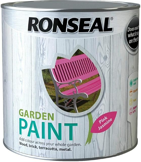 DIY & Tools Rainproof Exterior Outdoor Wood Shed Metal Brick Garden Paint - 2.5 Litre (Pink Jasmine)