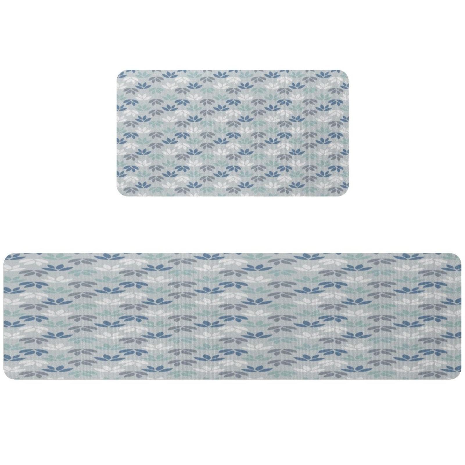 Alfombra de cocina antideslizante para suelos húmedos juego de 2 piezas estampadas lavables
