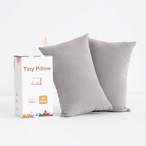 Miniatura 2 de BEDSUM Paquete de 2 almohadas pequeñas, minialmohadas de microfibra de 11 x 7 pulgadas para niños pequeños, viajes, mascotas, suaves y lavables a