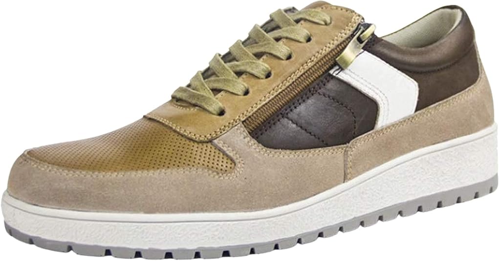 Men's Shoes Round Toe Antislip Side Zipper Wearresisting Slugged