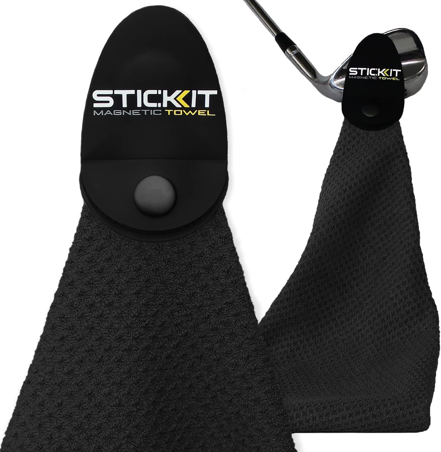 STICKIT Golf Towel, Black 2Pack TopTier