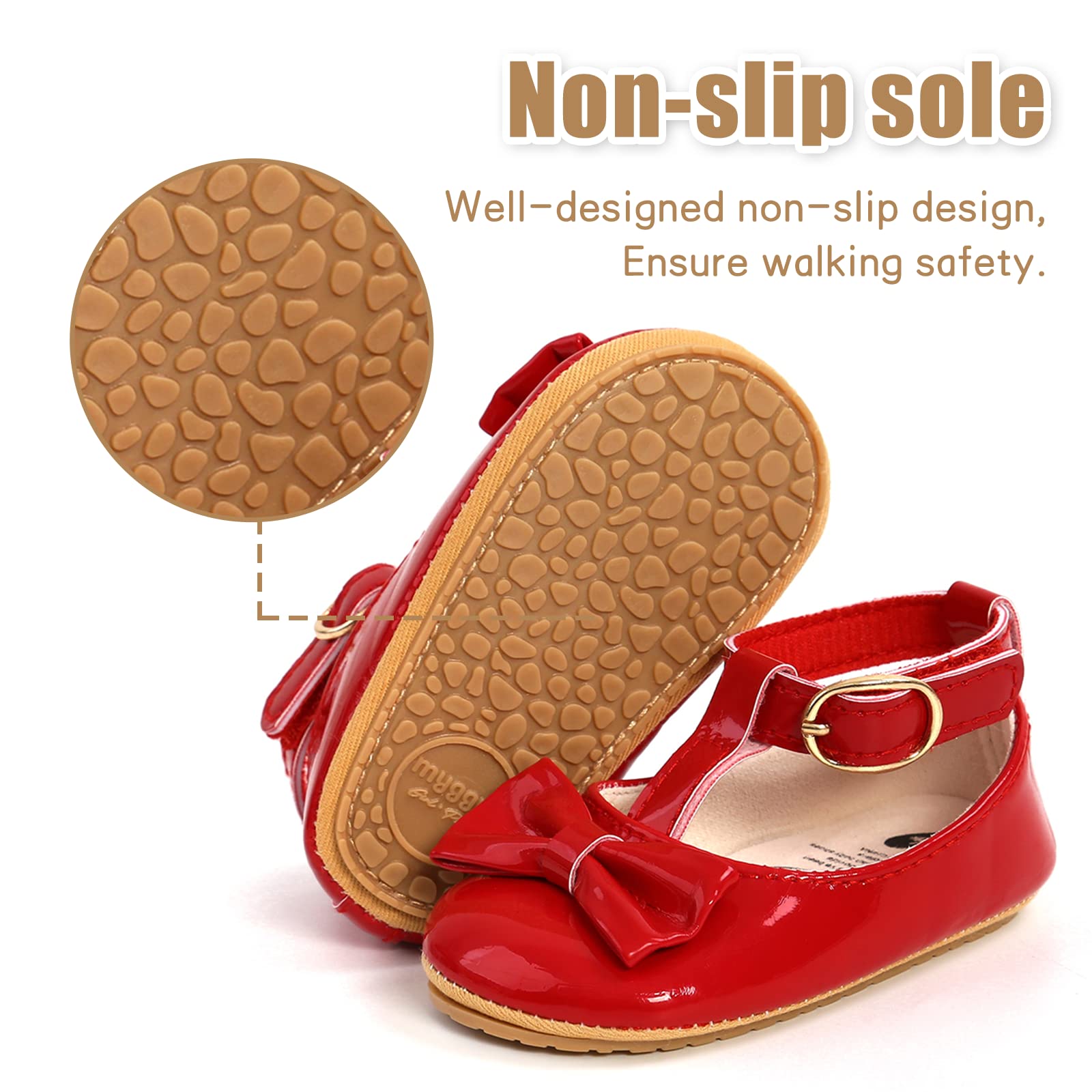 Baby Girls First Walking Shoes Mary Jane PU Leather Anti-Slip Princess Shoes Infant Baby Shoes — view 15