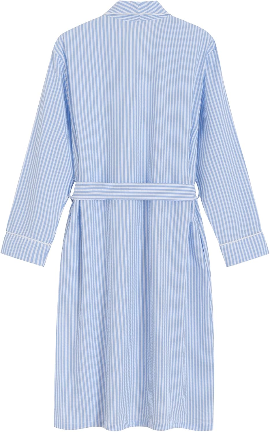Latuza Women's Petite Robe Seersucker Cotton Bathrobe with Pockets Petite Length - Image 2