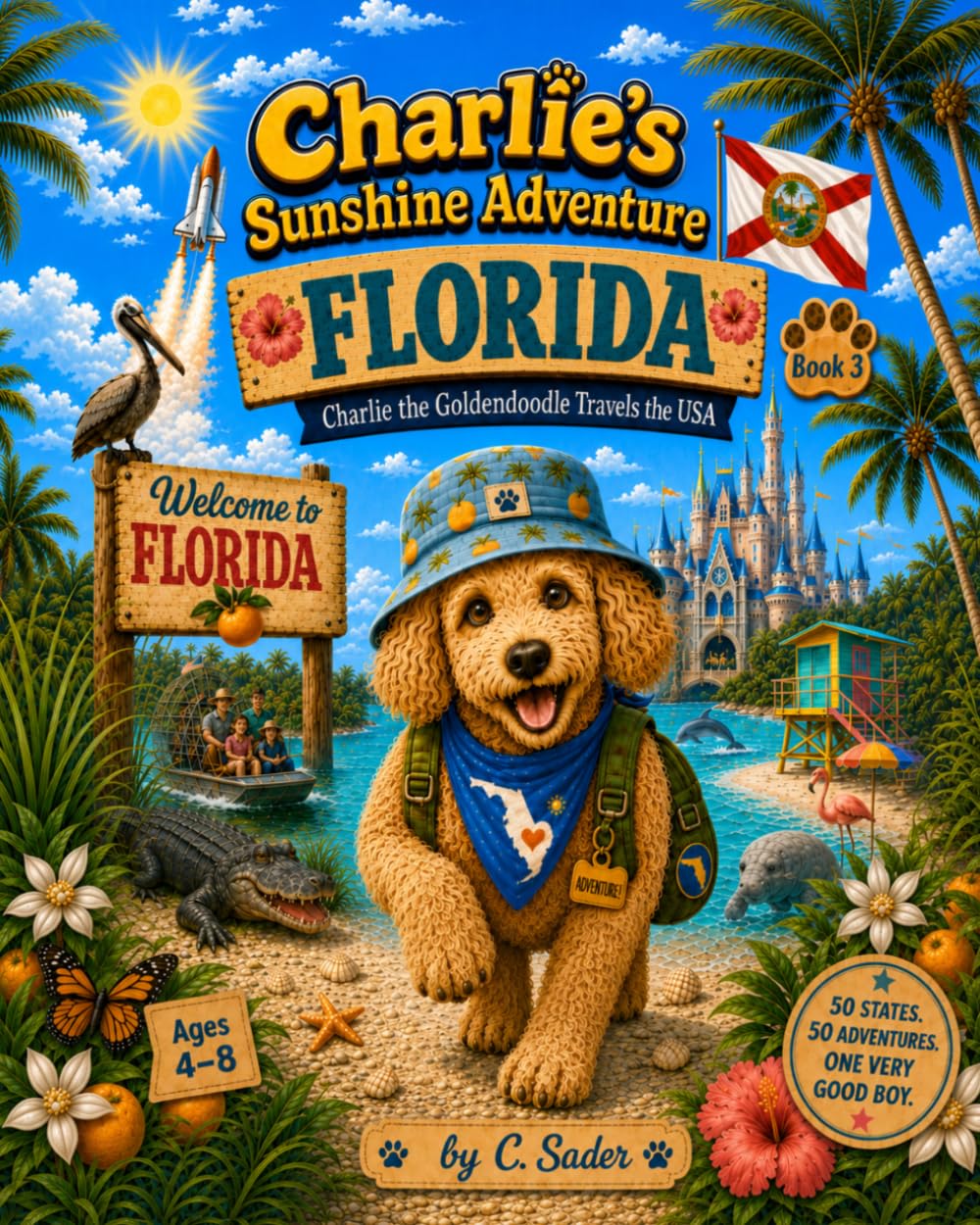 Charlie's Sunshine Adventure - Florida: Charlie the Goldendoodle Travels the USA