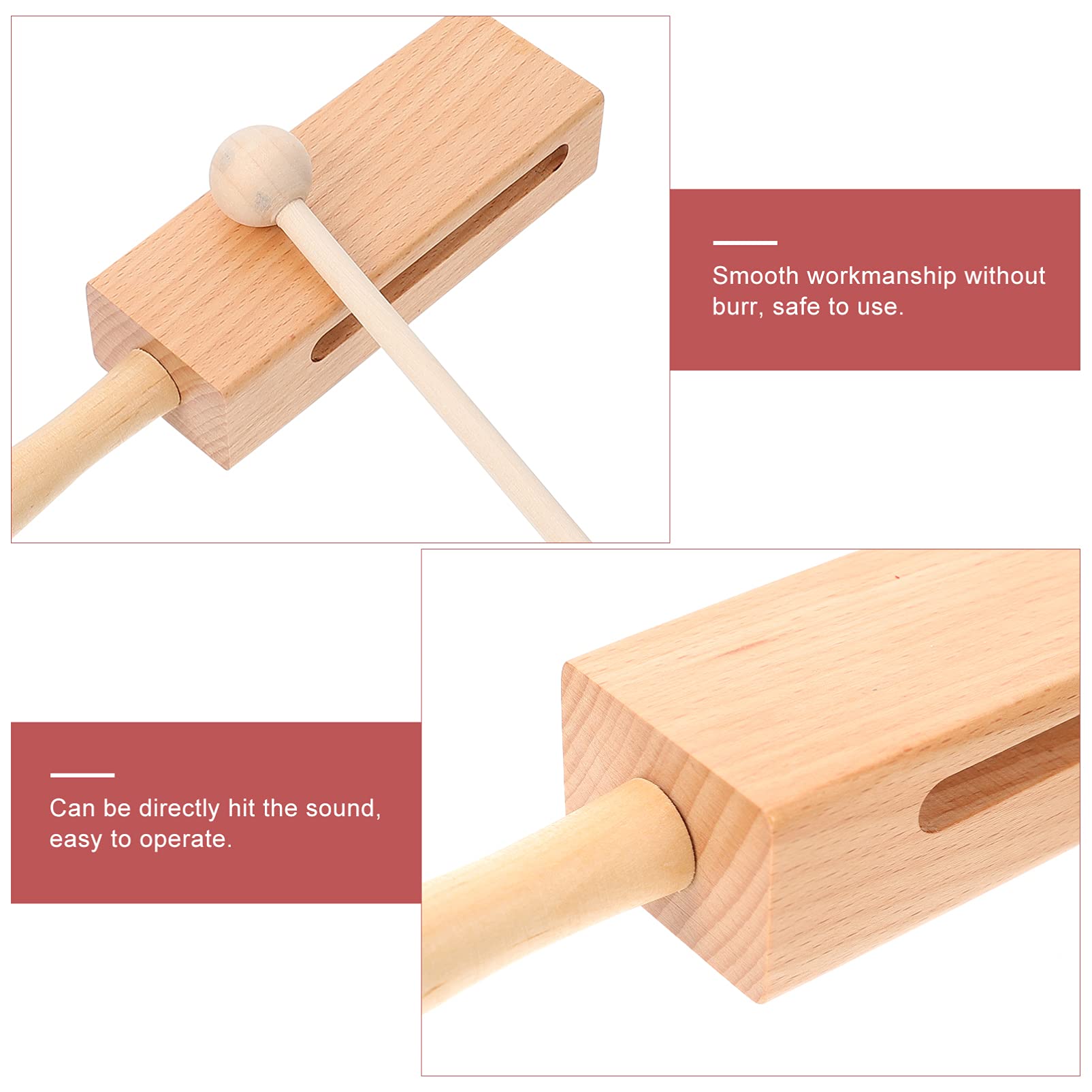 Yardwe Wooden Rhythm Block Musical Instrument for Creative Music Teaching Supply Engaging Percussion Plaything for Development present for Music Enthusiasts