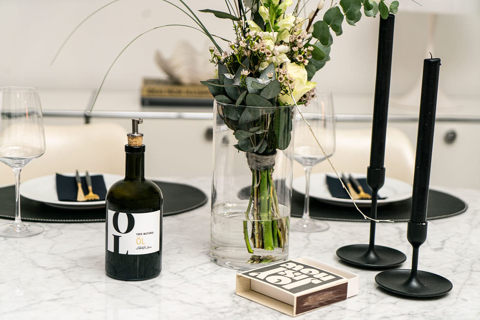 Luxe Olie-En Azijnset Vierkante Glazen Cruets 500Ml Italiaans Design Niet-Druppe
