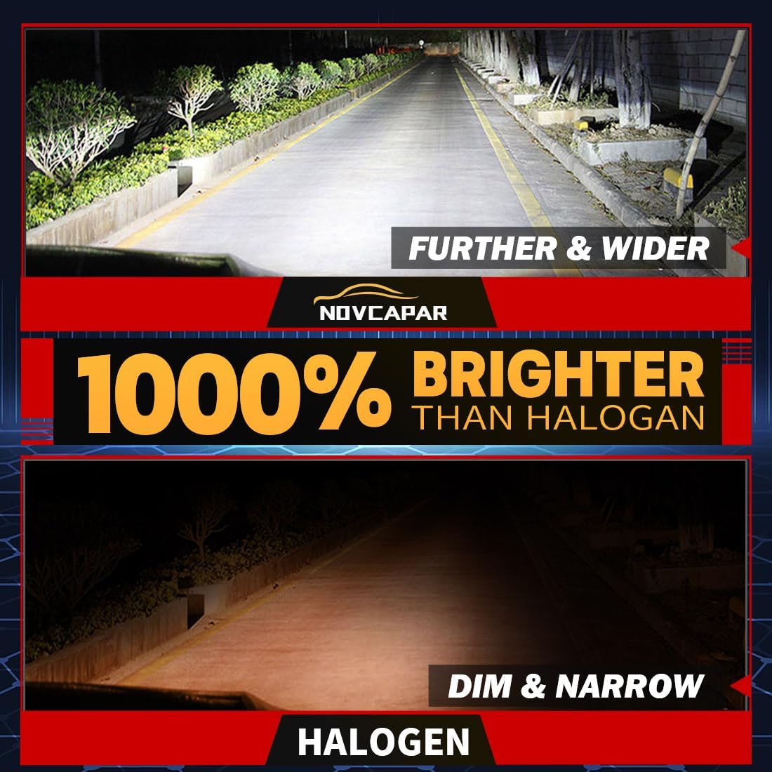 H11 Led Bulbs, 30000LM 1000% Brightness, Cool White 6500K, 1:1 Mini Size, Plug and Play, Canbus Ready, Hi and Low Beam, H8 H11 H16 led fog lights, Pack of 2
