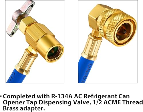 Miniatura 7 de 3 piezas BPV31 bala Piercing Kit de válvula de grifo de carga en U refrigerante puede golpear con calibre R134a lata a puerto R12R22 12 reemplazo