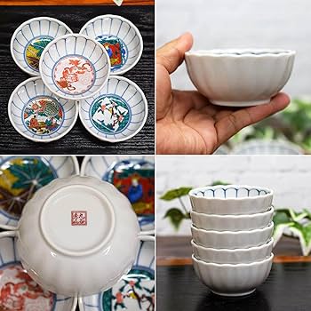 Amazon.co.jp: 和座の蔵 おしゃれ 九谷焼 小鉢 5個 セット 時代