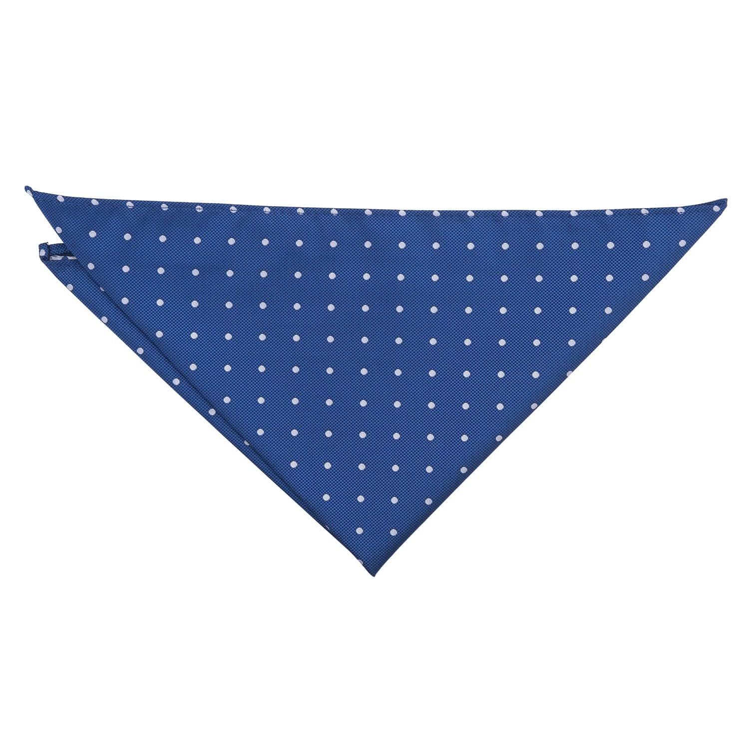 DQT Polka Dot Wedding Party Pocket Square Handkerchief - Royal Blue