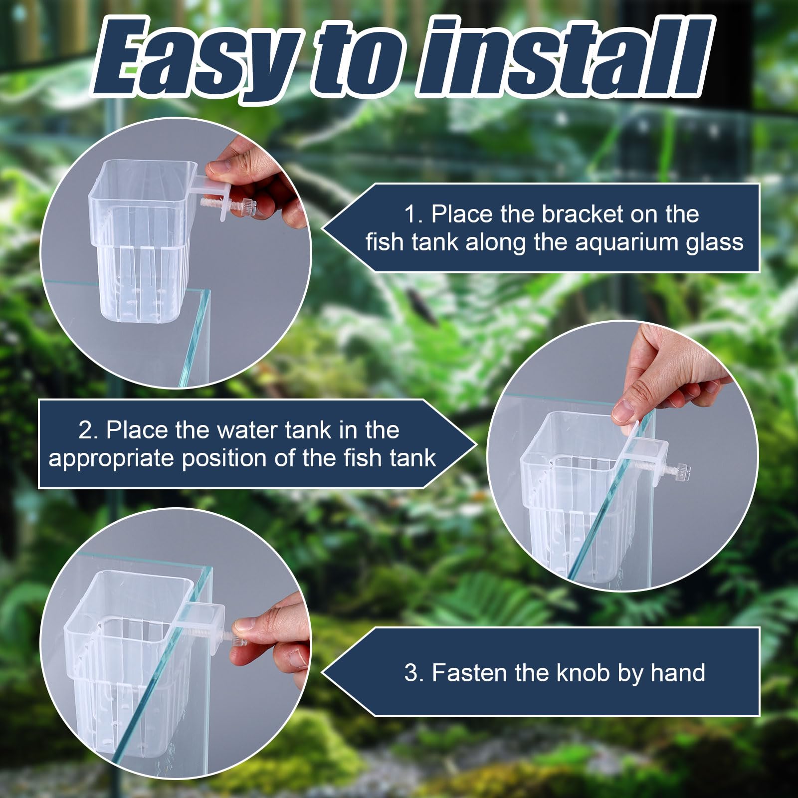 Gosknor 4 Piezas de Soportes para Plantas de Acuario, Macetas de Plástico Transparente con Cesta Colgante para Hidropónicas de Pecera
