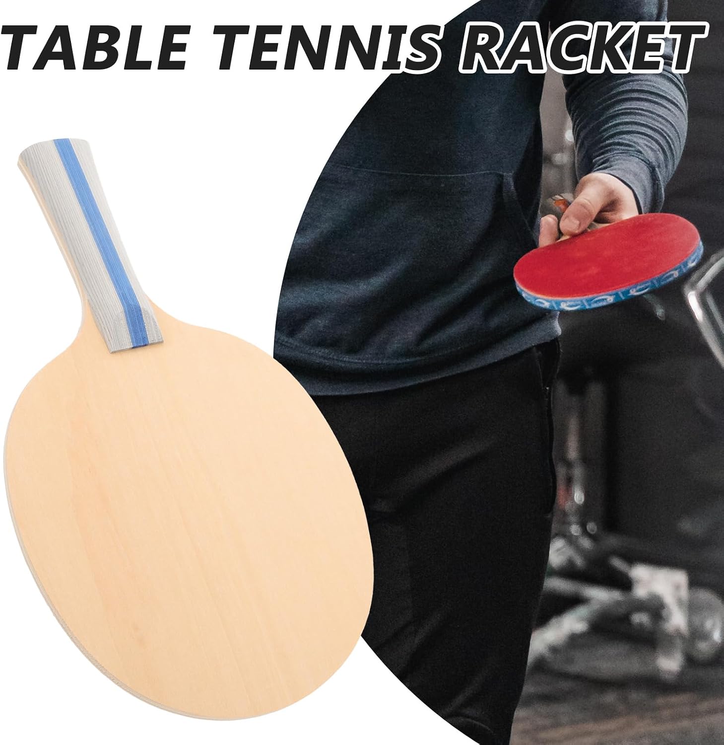 Toddmomy Pong Paddle Table Tennis Rackets Table Tennis Training Rackets Comfortable Grip Paddle Table Tennis Bats