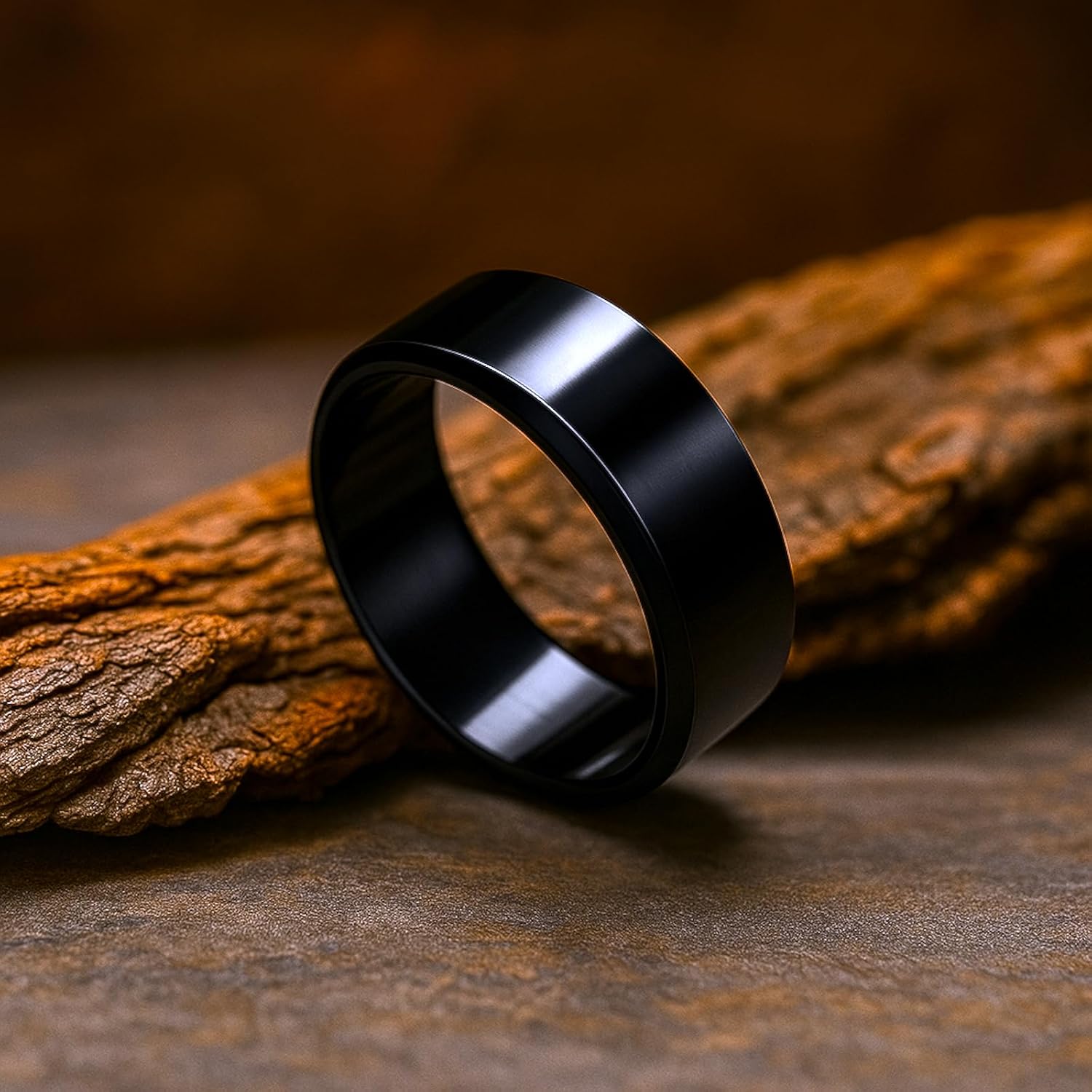 Asexual Pride Symbol Ring for Aroace identity-8MM Black Stainless Steel Ace Ring Polished Finish surface for Men & Women LGBTQ Gift Jewelry Comfort Fit Size 6-11