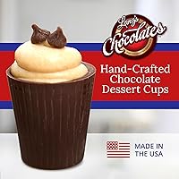 Vista 13 de Lang's Chocolates Tazas de chocolate negro – Sin lácteos, sin gluten, Kosher y certificado lácteo – Añadir mousse, postre o licor – Perfecto